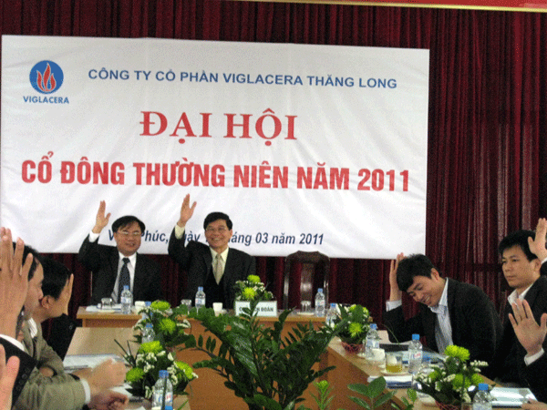 Đại hội cổ đông thường niên 2011 Công ty CP Viglacera Thăng Long thành công tốt đẹp