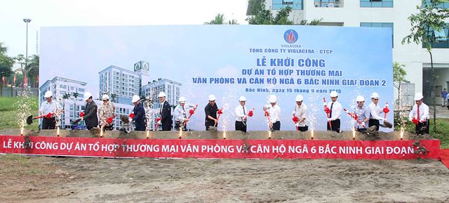 Viglacera khởi công giai đoạn 2 Tổ hợp thương mại, văn phòng và căn hộ tại Ngã 6 – TP. Bắc Ninh