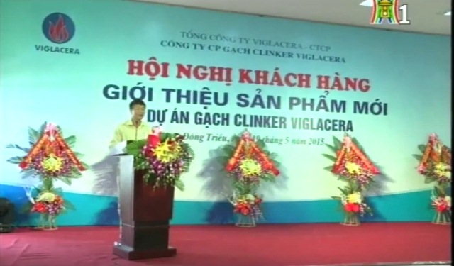 Tin khánh thành dây chuyền sản xuất gạch Clinker phát trên Thời sự Đài TH Hà Nội