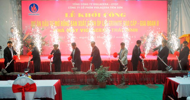 (laodong.com.vn) - Viglacera khởi công Nhà máy gạch granite cao cấp tại Thái Bình