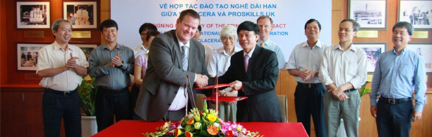 Viglacera Signing Commercial Vietnamese partnership gains long term strength