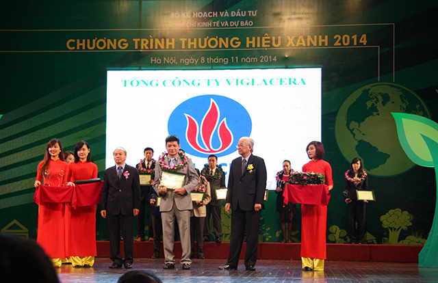 Viglacera vượt qua gần 500 doanh nghiệp giành giải Thương hiệu xanh 2014
